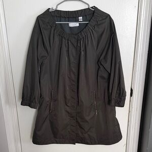 Liz Claiborne Charcoal Button-Up Jacket